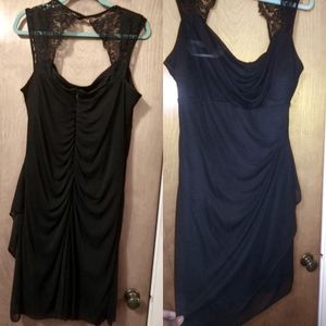 Dressbarn lace shoulder black dress